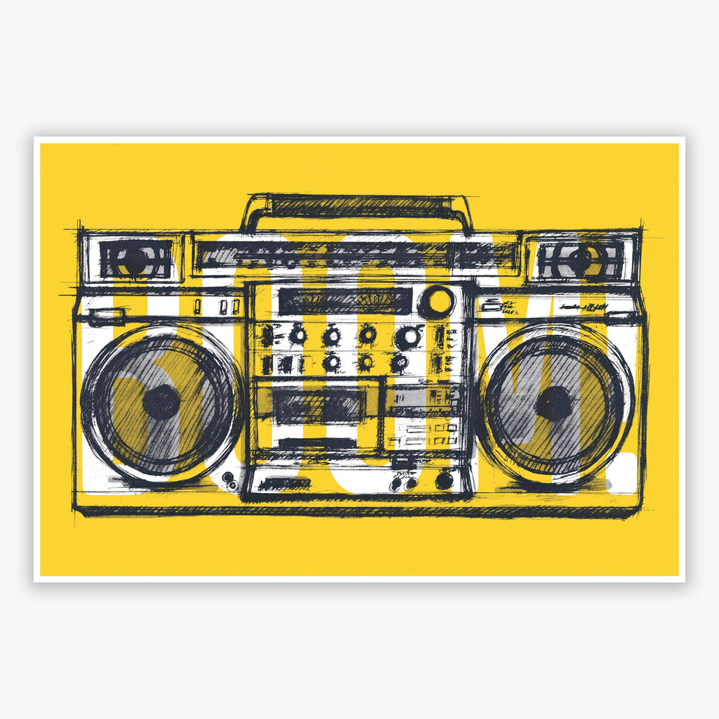 "Boombox Yellow" Print