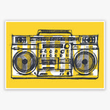 "Boombox Yellow" Print