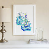 "Saxman" Print